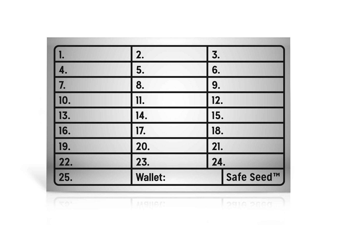 Crypto Seed Storage Cold Stainless Steel Metal Plate External Cryptocurrency  Phrase Backup Word Recovery Kit With Alphabet Number Punches 