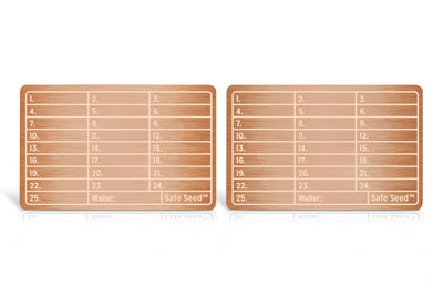 2 Pack Metal Wallet Copper Edition 12-25 Word Recovery Passphrase Stamp Plate Crypto Seed Storage