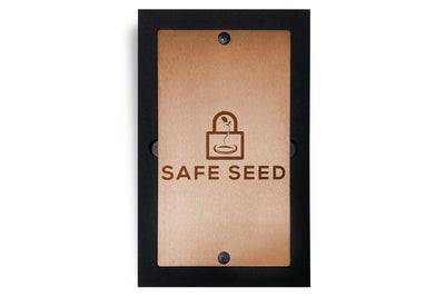 Safe Seed Crypto Recovery Passphrase Metal Book Copper Edition W/ Stamp Kit & Case