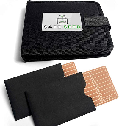 Metal Wallet 12-25 Word Recovery Passphrase Backup Complete Stamp Kit W/ Soft Case (Stamp Kit W/ 2 Copper Plates)