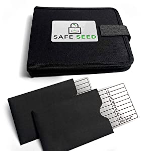 Metal Wallet 12-25 Word Recovery Passphrase Backup Complete Stamp Kit W/ Soft Case (Stamp Kit W/ 2 Stainless Steel Plates)